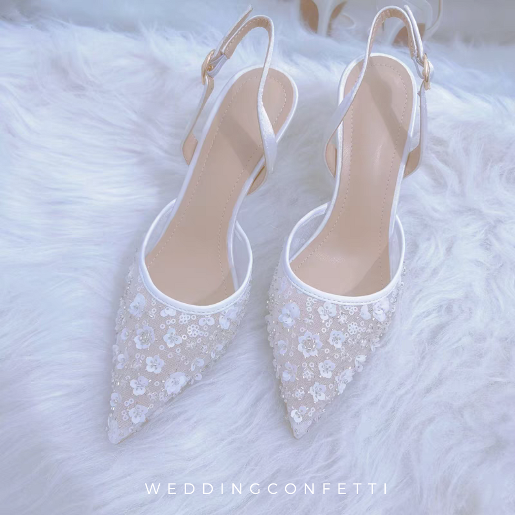 The Aoyama White Bridal Heels