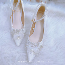 Load image into Gallery viewer, The Rhonda White Bridal Heels