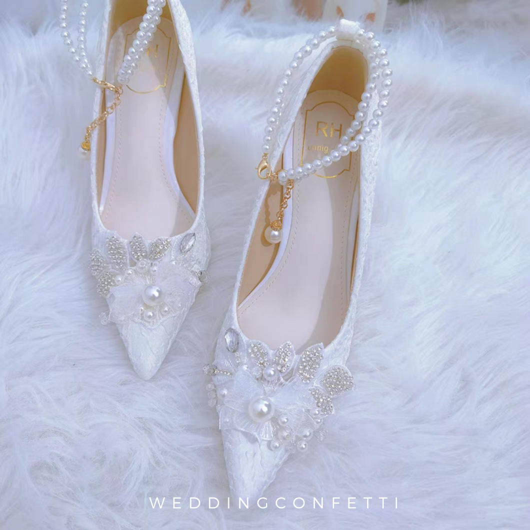 The Rhonda White Bridal Heels