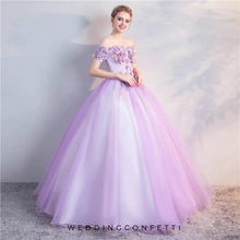 Load image into Gallery viewer, The Merilyn Lilac Off Shoulder Ball Gown (Available in 2 Colours)