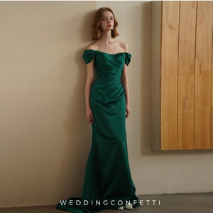 The Agatha Off Shoulder Satin Mermaid Gown (Available in 2 Colours)