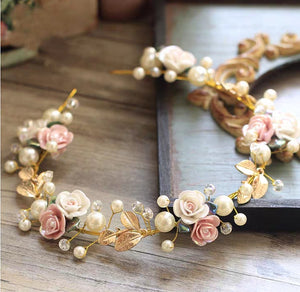 Bridal Necklace/Earrings/Hair Clips Set - WeddingConfetti