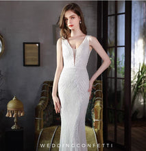 Load image into Gallery viewer, The Loretta White Sleeveless Mermaid Gown