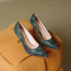 The Royal Oriental Floral Heels (Available in 2 colours)