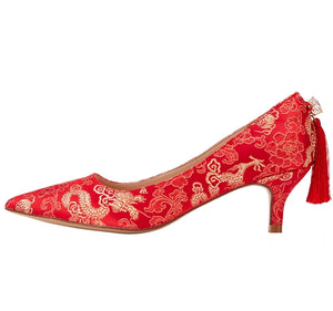 The Jin Oriental Floral Heels (Available in 2 Colours)