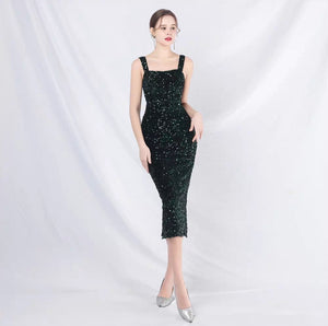 The Benita Sequined Sleeveless Midi Dress (Available in 8 Colours)