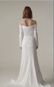 The Stirling Wedding Bridal Off Shoulder Long Sleeves Gown