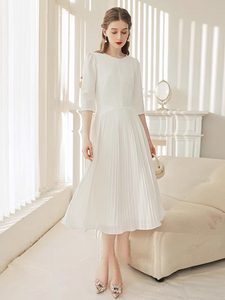 The Dasha White Long Sleeves Dress