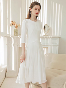 The Dasha White Long Sleeves Dress