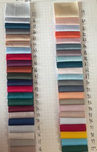 Thin Satin Colour Chart