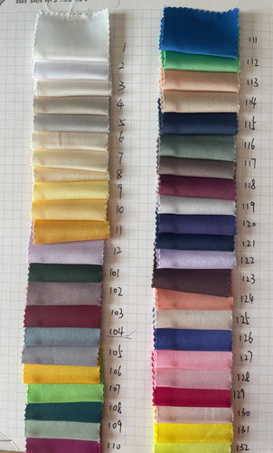 Thin Satin Colour Chart