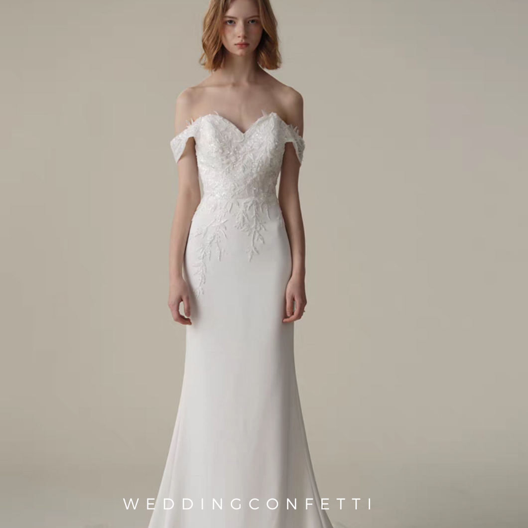 The Sophie Wedding Bridal Off Shoulder Gown