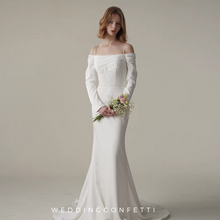 Load image into Gallery viewer, The Stirling Wedding Bridal Off Shoulder Long Sleeves Gown