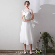 Load image into Gallery viewer, The Zelda Wedding Bridal White Two Piece Dress - WeddingConfetti