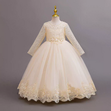Load image into Gallery viewer, The Janny Flower Girl Dress (Long Sleeves) (Available in 4 colours) - WeddingConfetti