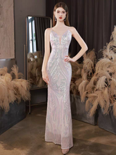 Load image into Gallery viewer, The Perlize Sleeveless Evening Dress