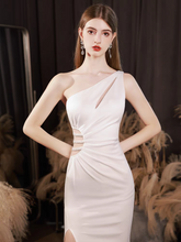 Load image into Gallery viewer, The Ixoria White Toga Evening Cut Out Mermaid Dress