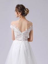 Load image into Gallery viewer, The Rosyth Wedding Bridal Off Shoulder Gown - WeddingConfetti