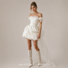 Load image into Gallery viewer, The Petrise Off Shoulder Gown - WeddingConfetti