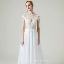 Load image into Gallery viewer, The Rosalle Wedding Bridal Off Shoulder Gown - WeddingConfetti