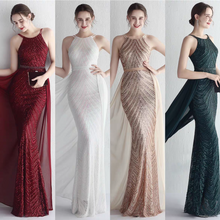 Load image into Gallery viewer, The Codila Halter Evening Mermaid Dress (Available in 6 colours)