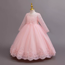 Load image into Gallery viewer, The Janny Flower Girl Dress (Long Sleeves) (Available in 4 colours) - WeddingConfetti