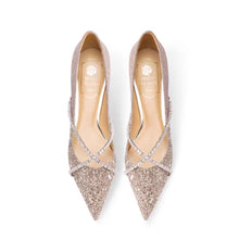 Load image into Gallery viewer, The Hanny Wedding Bridal Champagne Flats