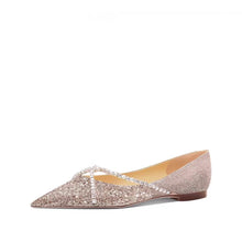 Load image into Gallery viewer, The Hanny Wedding Bridal Champagne Flats