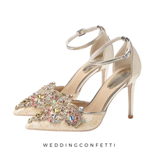 Load image into Gallery viewer, The Kloise Wedding Heels with Beadings (Available in 2 colours) - WeddingConfetti