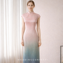 Load image into Gallery viewer, The Wisteria Ombre Cheongsam Gown - WeddingConfetti