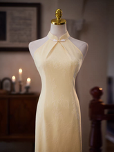 Load image into Gallery viewer, The Peony Yellow Cheongsam Gown - WeddingConfetti
