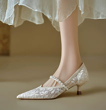 Load image into Gallery viewer, The Aspher Wedding Bridal Silver Heels