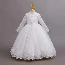 Load image into Gallery viewer, The Janny Flower Girl Dress (Long Sleeves) (Available in 4 colours) - WeddingConfetti