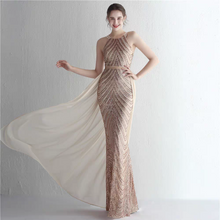 Load image into Gallery viewer, The Codila Halter Evening Mermaid Dress (Available in 6 colours)