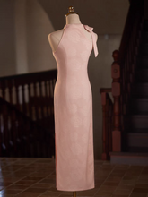 Load image into Gallery viewer, The Chiquita Pink Halter Cheongsam Gown - WeddingConfetti
