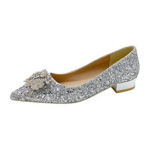 The Pentunia Wedding Bridal Crystal Flats (Available in 2 colours)