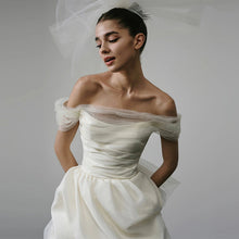 Load image into Gallery viewer, The Petrise Off Shoulder Gown - WeddingConfetti