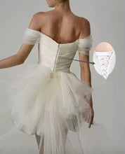 Load image into Gallery viewer, The Petrise Off Shoulder Gown - WeddingConfetti