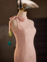 Load image into Gallery viewer, The Chiquita Pink Halter Cheongsam Gown - WeddingConfetti