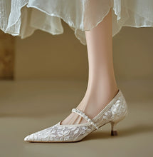 Load image into Gallery viewer, The Aspher Wedding Bridal Silver Heels