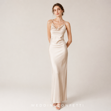Load image into Gallery viewer, The Freda Satin Cowl Neck Dress (Available in 4 colours) - WeddingConfetti