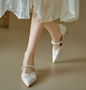 The Aspher Wedding Bridal Silver Heels
