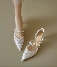 Load image into Gallery viewer, The Aspher Wedding Bridal Silver Heels