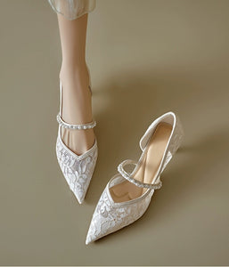 The Aspher Wedding Bridal Silver Heels