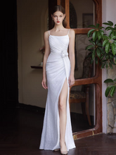 Load image into Gallery viewer, The Sleeveless High Slit Sequined Dress (Available in 2 Colours)