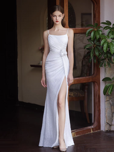 The Sleeveless High Slit Sequined Dress (Available in 2 Colours)
