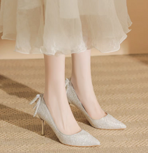 Load image into Gallery viewer, The Klary Wedding Bridal Glitter Heels