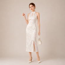 Load image into Gallery viewer, The Aurele Sleeveless Cheongsam Gown - WeddingConfetti