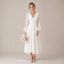 Load image into Gallery viewer, The Caitlyn Long Sleeves Gown - WeddingConfetti