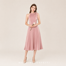 Load image into Gallery viewer, The Yolanda Pink Halter Dress